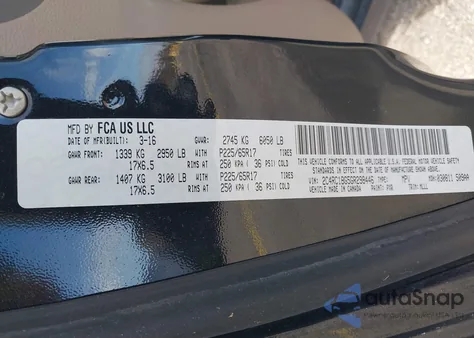 2016 Chrysler Town & Country Touring z USA, uszkodzony, nr VIN 2C4RC1BG5GR298446